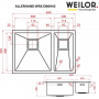Кухонна мийка WEILOR ALLERHAND WRX DB6945