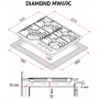 Газова варильна поверхня PERFELLI DIAMOND MW69C INOX