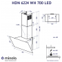 Витяжка MINOLA HDN 6224 WH 700 LED