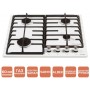 Газова варильна поверхня VENTOLUX HG640-DA3 CS (WH)