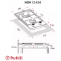 Газова варильна поверхня PERFELLI HGM 31424 IV