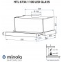Витяжка MINOLA HTLS 6734 BL 1100 LED GLASS Витяжка MINOLA HTLS 6734 BL 1100 LED GLASS
