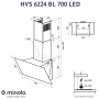 Витяжка MINOLA HVS 6224 BL 700 LED