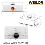 Витяжка WEILOR LUMINA WBG 65 WHITE Витяжка WEILOR LUMINA WBG 65 WHITE
