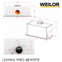 Витяжка WEILOR LUMINA WBG 68 WHITE Витяжка WEILOR LUMINA WBG 68 WHITE