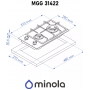 Газова варильна поверхня MINOLA MGG 31422 WH