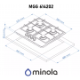 Газова варильна поверхня MINOLA MGG 614202 WH Газова варильна поверхня MINOLA MGG 614202 WH