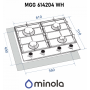 Газова варильна поверхня MINOLA MGG 614204 WH Газова варильна поверхня MINOLA MGG 614204 WH
