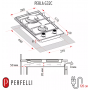 Газова варильна поверхня PERFELLI PERLA G32C BEIGE