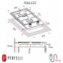 Газова варильна поверхня PERFELLI PERLA G32C GRIGIO