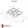 Газова варильна поверхня PERFELLI PERLA G60C NERO