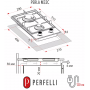 Газова варильна поверхня PERFELLI PERLA M32C BIANCO