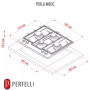 Газова варильна поверхня PERFELLI PERLA M60C NERO