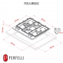 Газова варильна поверхня PERFELLI PERLA MW60C BIANCO