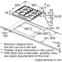 Газова варильна поверхня BOSCH PGP6B6K90R