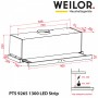 Витяжка WEILOR PTS 9265 WH 1300 LED Strip Витяжка WEILOR PTS 9265 WH 1300 LED Strip