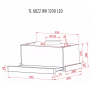 Витяжка PERFELLI TL 6822 WH 1200 LED