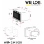 Вбудована мікрохвильова піч WEILOR WBM 2541 GSS Вбудована мікрохвильова піч WEILOR WBM 2541 GSS