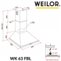 Витяжка WEILOR WK 63 FBL